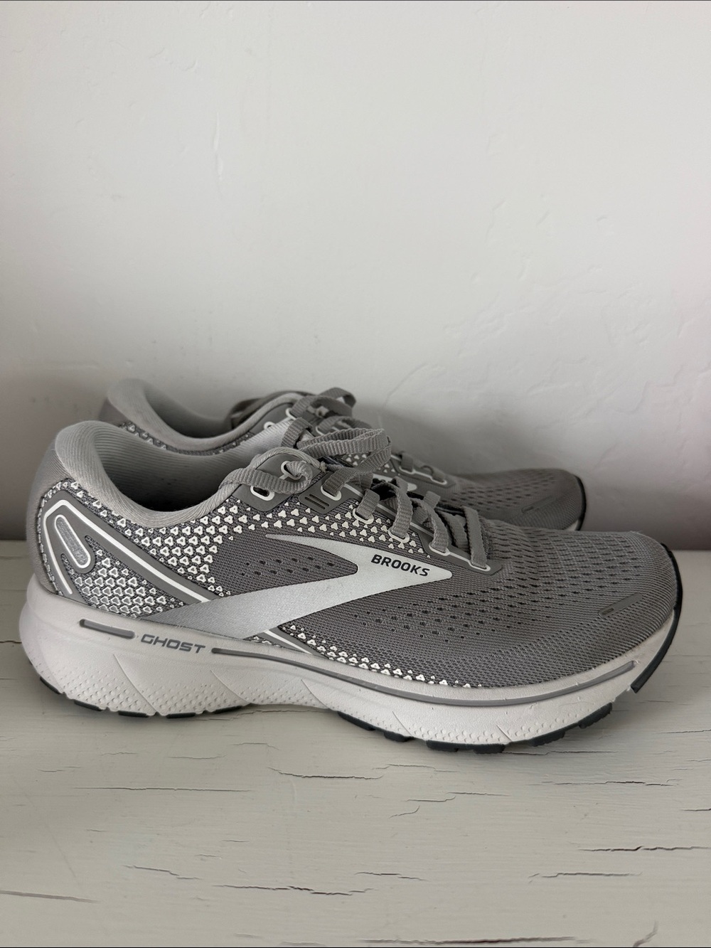 Brooks Ghost 14 Running Shoes Alloy Primer Grey Oyster Women’s Size 8